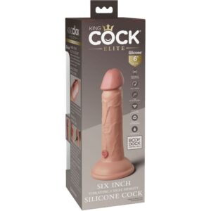 King Cock-Elite Dildo Realistico con Vibrazioni in Silicone, 15.2 cm — PIPEDREAMS · Dildo & Stimolatori (imaginea 7)