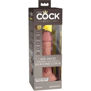 King Cock-Elite Dildo Realistico con Vibrazioni in Silicone, 15.2 cm — PIPEDREAMS · Dildo & Stimolatori (imaginea 6)
