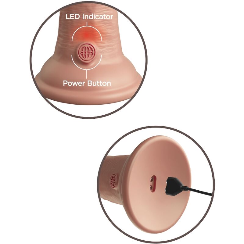 King Cock-Elite Dildo Realistico con Vibrazioni in Silicone, 15.2 cm — PIPEDREAMS · Dildo & Stimolatori (imaginea 5)