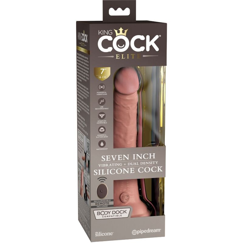 King Cock-Elite Dildo Realistico Vibratore con Telecomando 6 King Cock-Elite Dildo Realistico Vibratore con Telecomando — PIPEDREAMS · Dildo & Stimolatori (imaginea 6)