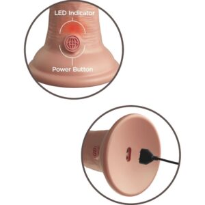 King Cock-Elite Dildo Realistico con Vibrazioni in Silicone, 20,3 cm — PIPEDREAMS · Dildo & Stimolatori (imaginea 4)