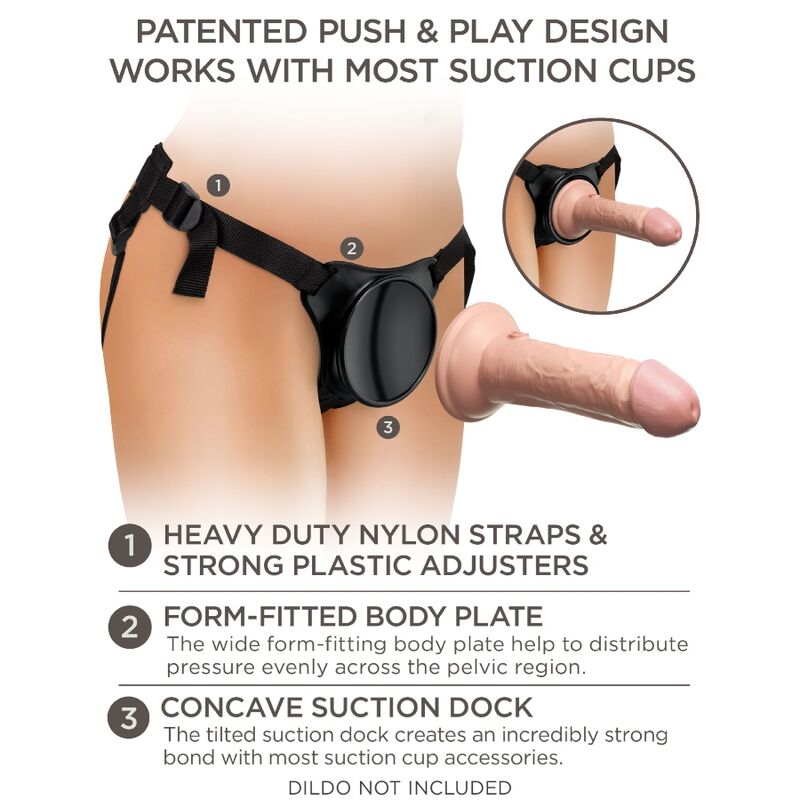 King Cock-Elite Imbracatura Regolabile per Principianti-Silicone, Ventosa 7 King Cock-Elite Imbracatura Regolabile per Principianti-Silicone, Ventosa — PIPEDREAMS · Strap-on & Imbracature (imaginea 7)