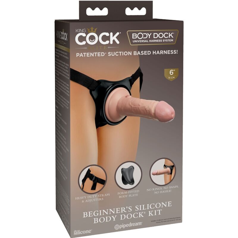 King Cock-Imbracatura Regolabile Elite con Dildo 15,2 cm