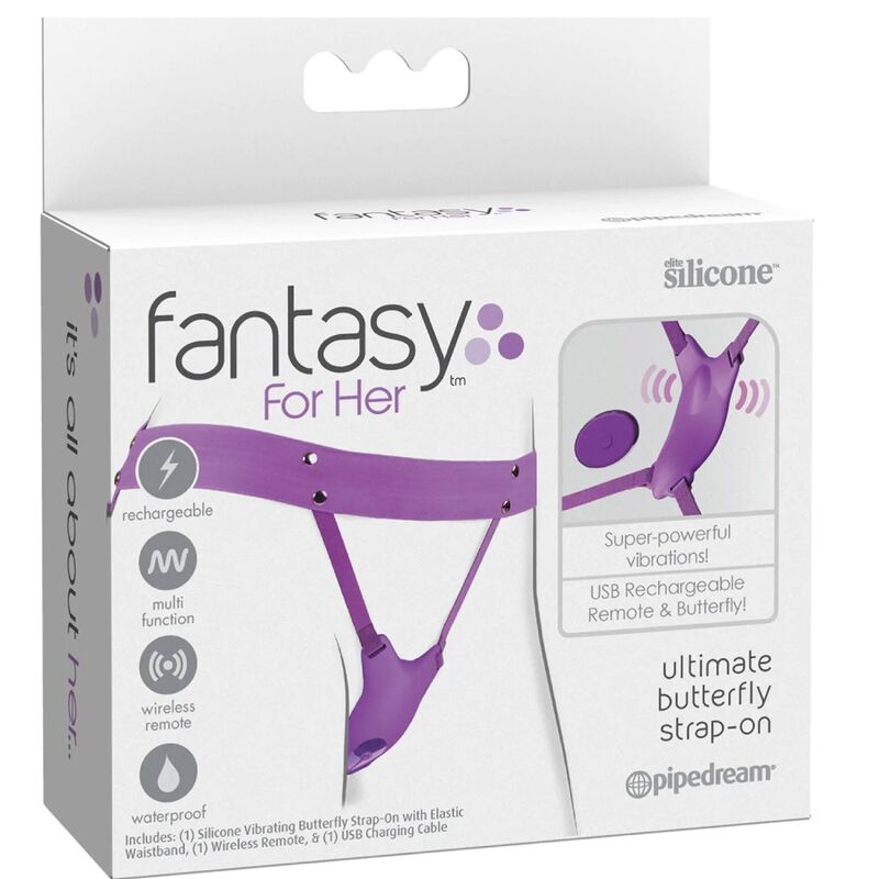Fantasy For Her-Imbracatura Farfalla Vibratore Ricaricabile — PIPEDREAMS · Vibratori (immagine 2)