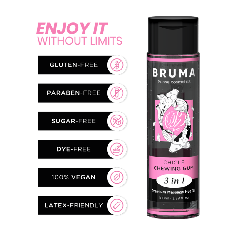 Bruma-Olio da Massaggio Premium Effetto Riscaldatore Aroma Chewing Gum 3