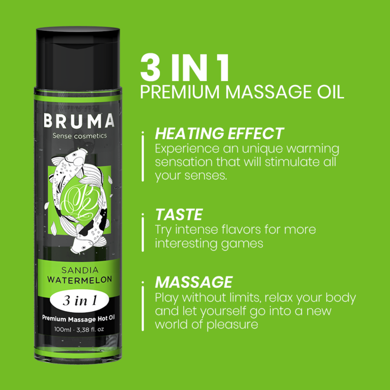 Bruma-Premium Olio da Massaggio con Effetto Calorico Verde 3 in · Massaggio erotico (imaginea 6)