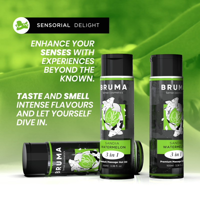 Bruma-Premium Olio da Massaggio con Effetto Calorico Verde 3 in · Massaggio erotico (imaginea 7)