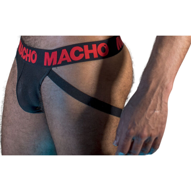 Macho Underwear-MX26X2 Jock Nero/Roso · Intimo uomo (immagine 2)