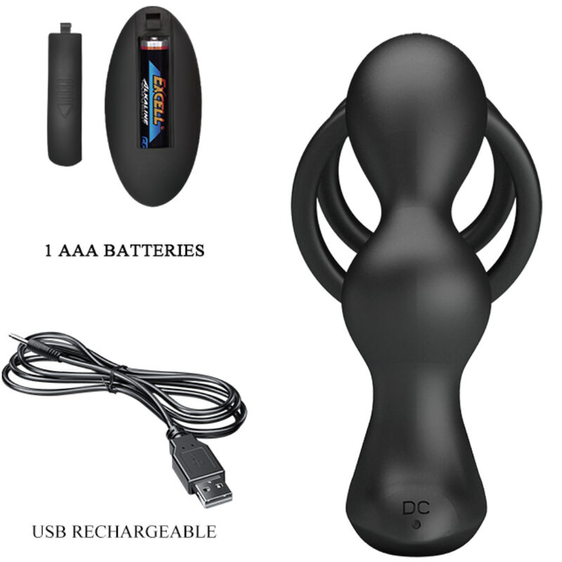 Anal Toys-Marshall Anello per il pene con Plug anale Vibratore e — PRETTY LOVE · Anelli & Guaine per pene (imaginea 5)