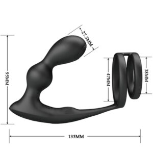 Anal Toys-Marshall Anello per il pene con Plug anale Vibratore e — PRETTY LOVE · Anelli & Guaine per pene (imaginea 6)