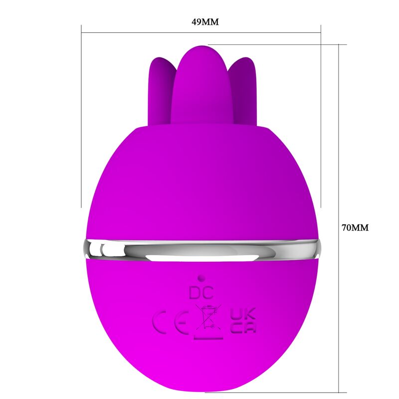 High Tech-Gemini Ball Vibratore Rotondo Viola Silicone-3 velocità — PRETTY LOVE · Vibratori (immagine 9)
