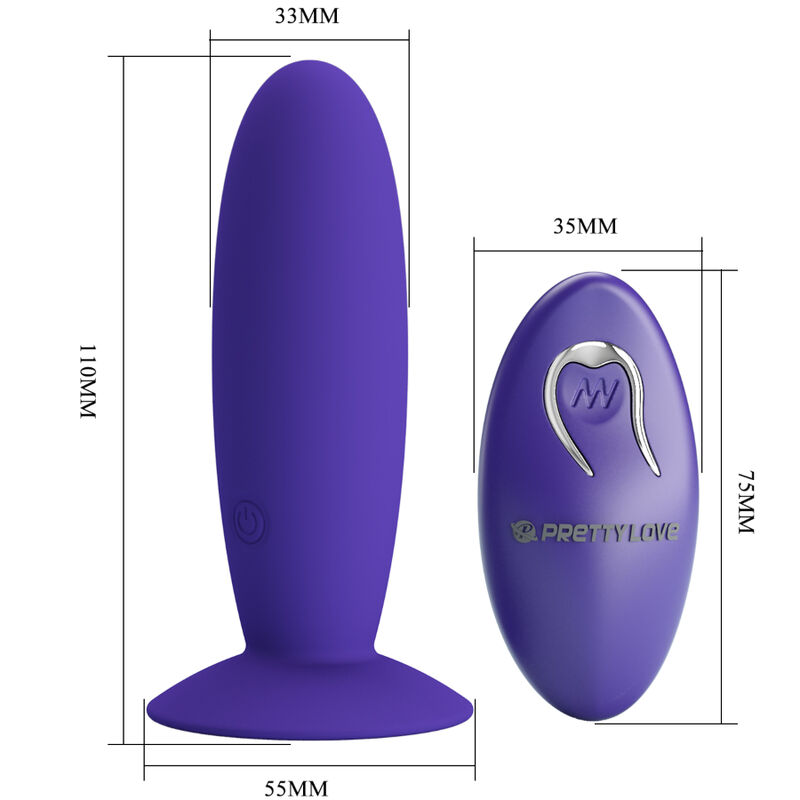 Remote Control-Youth Plug anale Vibratore con telecomando — PRETTY LOVE · Giocattoli anali (immagine 4)