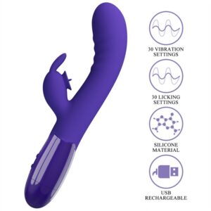 High Tech-Cerberus Youth Violet Vibratore Coniglio-Silicone, 12 — PRETTY LOVE · Vibratori (immagine 8)