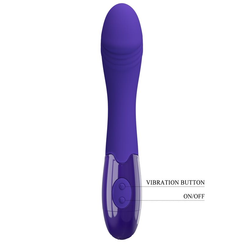 High Tech-Elemental Youth Violet Vibrator Dildo-Silicone, 12 velocità