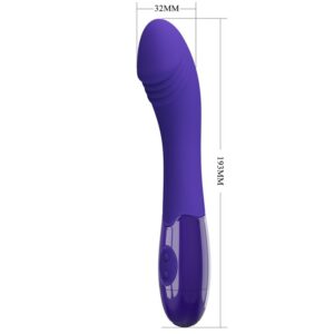 High Tech-Elemental Youth Violet Vibrator Dildo-Silicone, 12 velocità — PRETTY LOVE · Dildo & Stimolatori (imaginea 5)