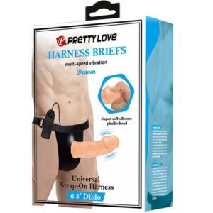 Harness Collection-Mutandine Harness con Dildo Vibratore Incluso-Silicone — PRETTY LOVE · Strap-on & Imbracature (imaginea 6)
