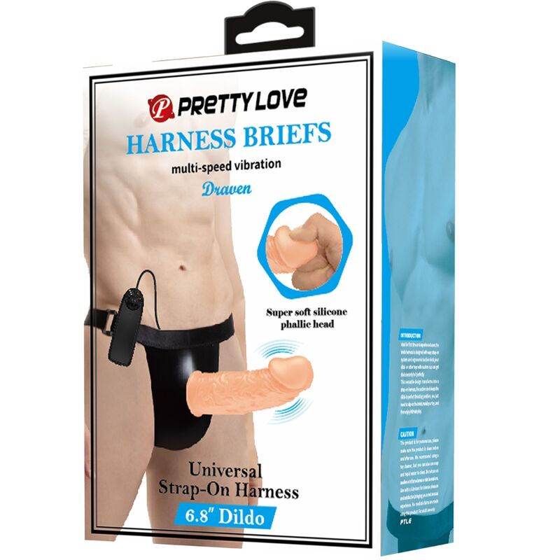 Harness Collection-Mutandine Harness con Dildo Vibratore Incluso-Silicone — PRETTY LOVE · Strap-on & Imbracature (imaginea 6)