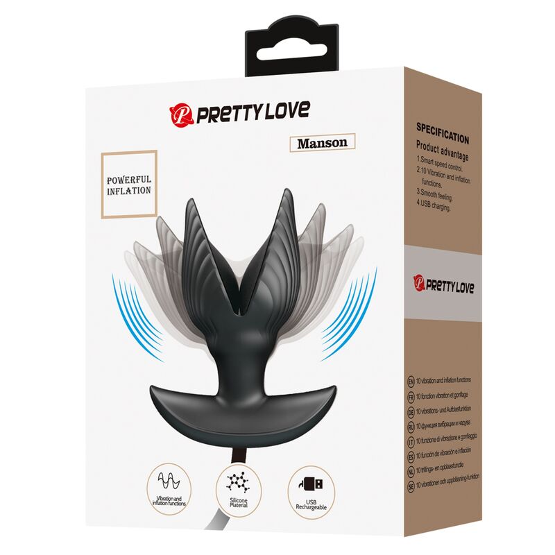 Anal Toys-Plug anale Gonfiabile e Ricaricabile-Silicio, 10 velocità 4 Anal Toys-Plug anale Gonfiabile e Ricaricabile-Silicio, 10 velocità — PRETTY LOVE · Giocattoli anali (imaginea 5)