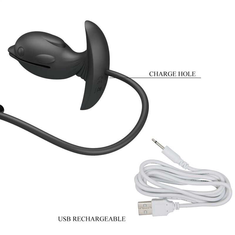 Anal Toys-Plug anale Delfino gonfiabile e ricaricabile-Silicio, 10 — PRETTY LOVE · Giocattoli anali (imaginea 9)