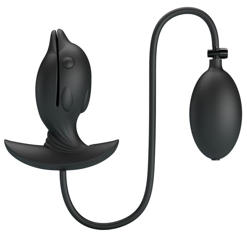 Anal Toys-Plug anale Delfino gonfiabile e ricaricabile-Silicio, 10