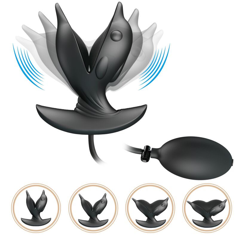 Anal Toys-Plug anale Delfino gonfiabile e ricaricabile-Silicio, 10 2 Anal Toys-Plug anale Delfino gonfiabile e ricaricabile-Silicio, 10 — PRETTY LOVE · Giocattoli anali (imaginea 3)