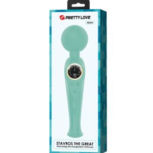 High Tech-Skyler Green Vibrator Tipo Bacchetta-Silicio, 10 velocità — PRETTY LOVE · Vibratori (imaginea 8)