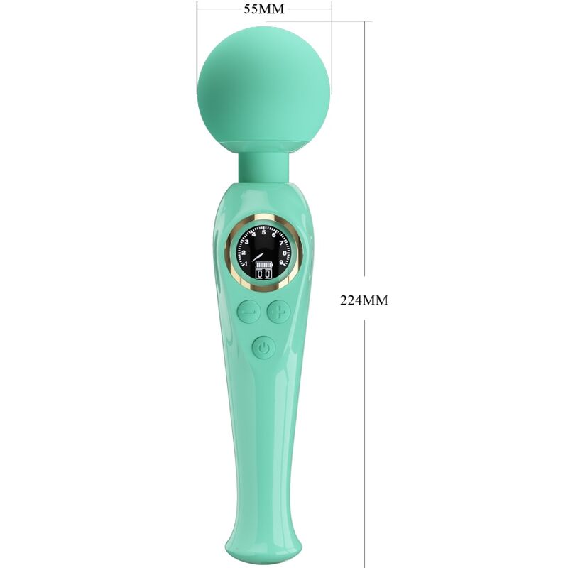 High Tech-Skyler Green Vibrator Tipo Bacchetta-Silicio, 10 velocità — PRETTY LOVE · Vibratori (imaginea 6)