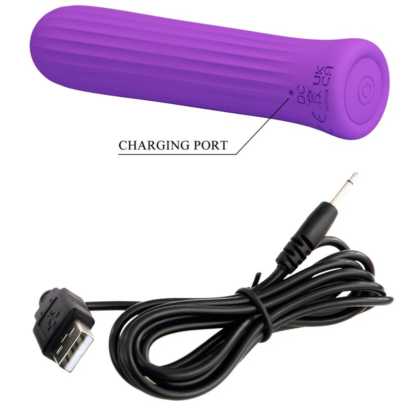 Fun Toys-Bianco Lilla Vibratore Stimolatore-Silicio, 12 velocità — PRETTY LOVE · Vibratori (imaginea 5)