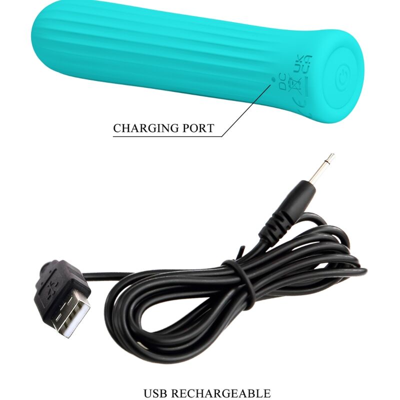 Fun Toys-Bianco Blue Stimolatore Vibratore-Silicone, 12 velocità — PRETTY LOVE · Vibratori (imaginea 4)