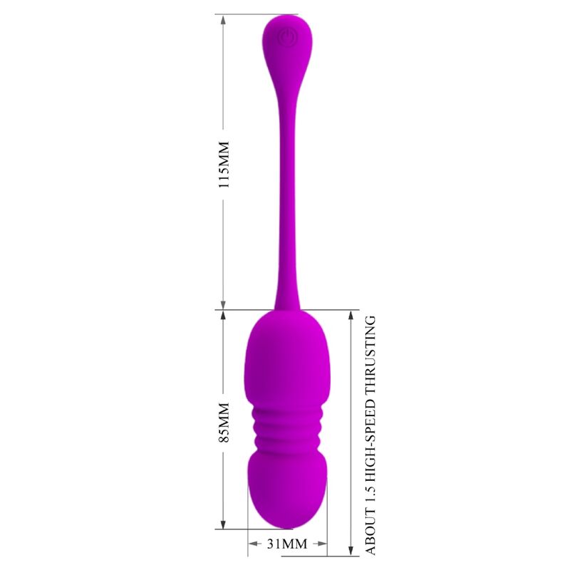 Fun Toys-Callie Viola Uovo Vibratore Ricaricabile-Silicio, 12 velocità — PRETTY LOVE · Vibratori (imaginea 6)