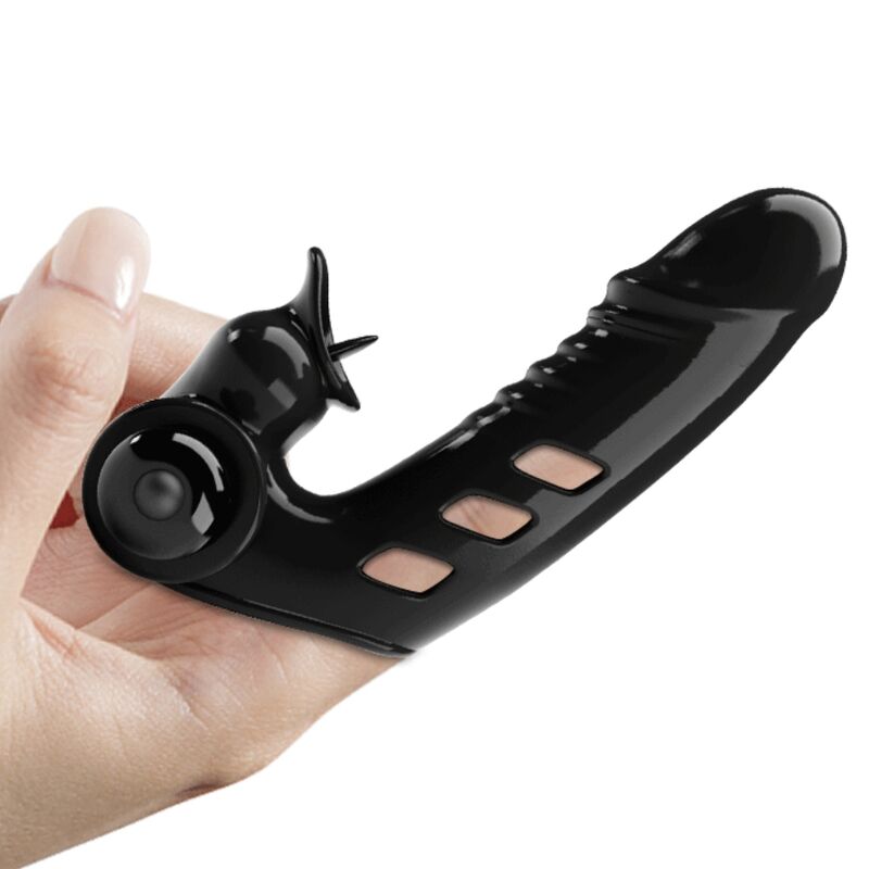 Fun Toys-Corbin Guaina Vibratore per dita Nero-TPR, 10 velocità — PRETTY LOVE · Anelli & Guaine per pene (imaginea 6)