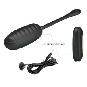 Fun Toys-Doreen Luxury Uovo Vibratore Ricaricabile Nero — PRETTY LOVE · Vibratori (immagine 9)