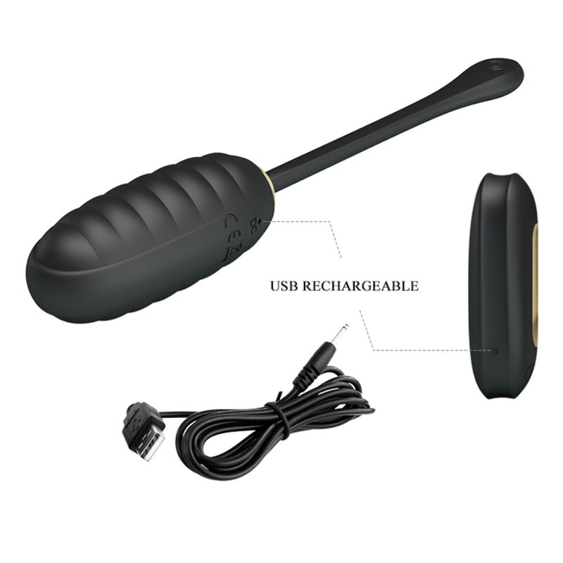 Fun Toys-Doreen Luxury Uovo Vibratore Ricaricabile Nero — PRETTY LOVE · Vibratori (immagine 9)