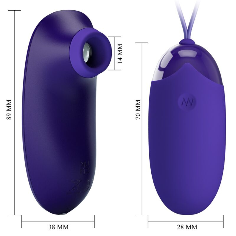 Remote Control-Stimolatore uovo portatile ricaricabile, 12 velocità e 4 Remote Control-Stimolatore uovo portatile ricaricabile, 12 velocità e — PRETTY LOVE · Vibratori (imaginea 4)