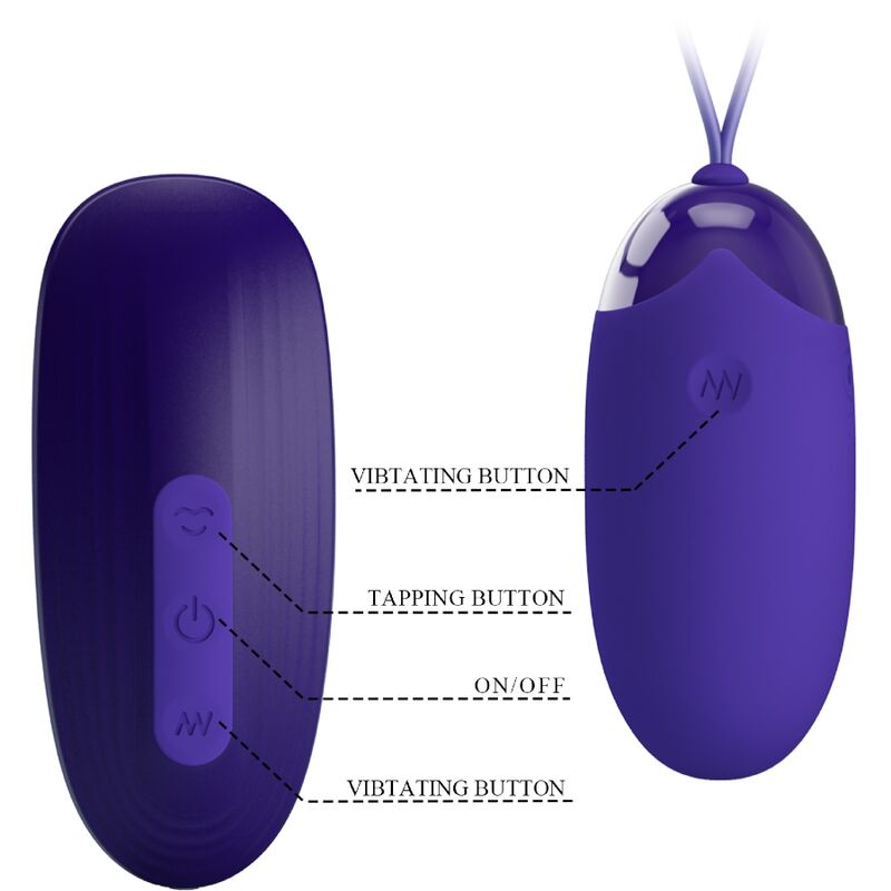 Remote Control-Stimolatore uovo portatile ricaricabile, 12 velocità e 5 Remote Control-Stimolatore uovo portatile ricaricabile, 12 velocità e — PRETTY LOVE · Vibratori (imaginea 5)