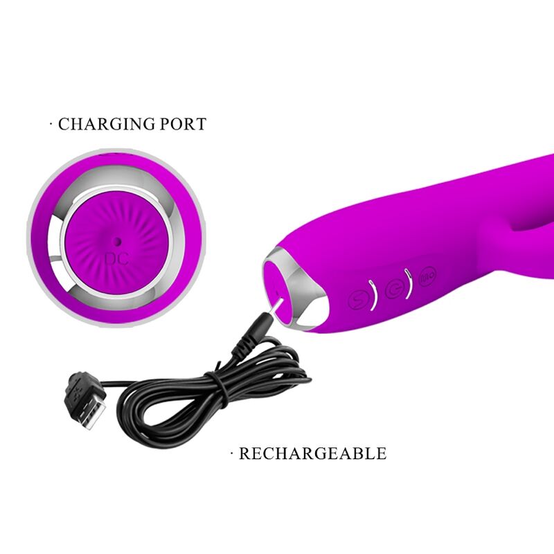 High Tech-Gloria Vibratore Rabbit Ricaricabile - Resistente — PRETTY LOVE · Vibratori (immagine 8)