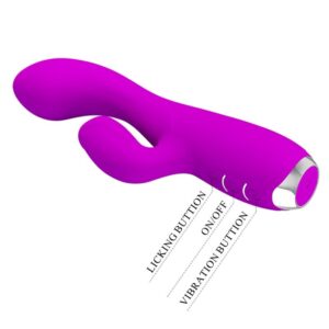 High Tech-Gloria Vibratore Rabbit Ricaricabile - Resistente — PRETTY LOVE · Vibratori (immagine 3)