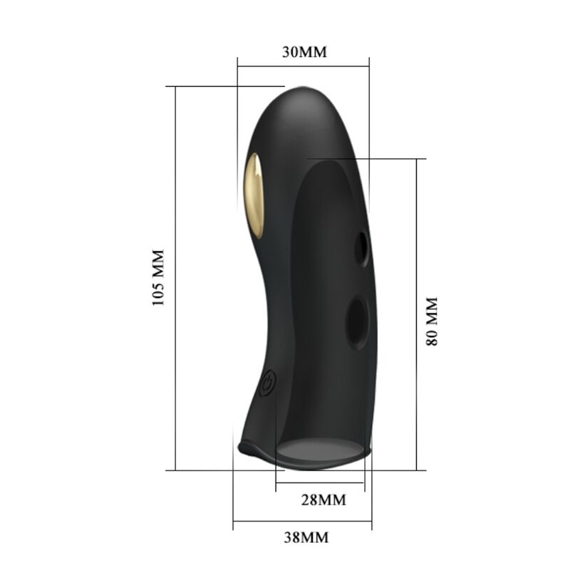 Fun Toys-Marico Black Coperchio per le dita — PRETTY LOVE · Anelli & Guaine per pene (immagine 7)