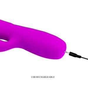 High Tech-Melanie Purple Rabbit Vibratore Ricaricabile-Silicone — PRETTY LOVE · Vibratori (imaginea 3)
