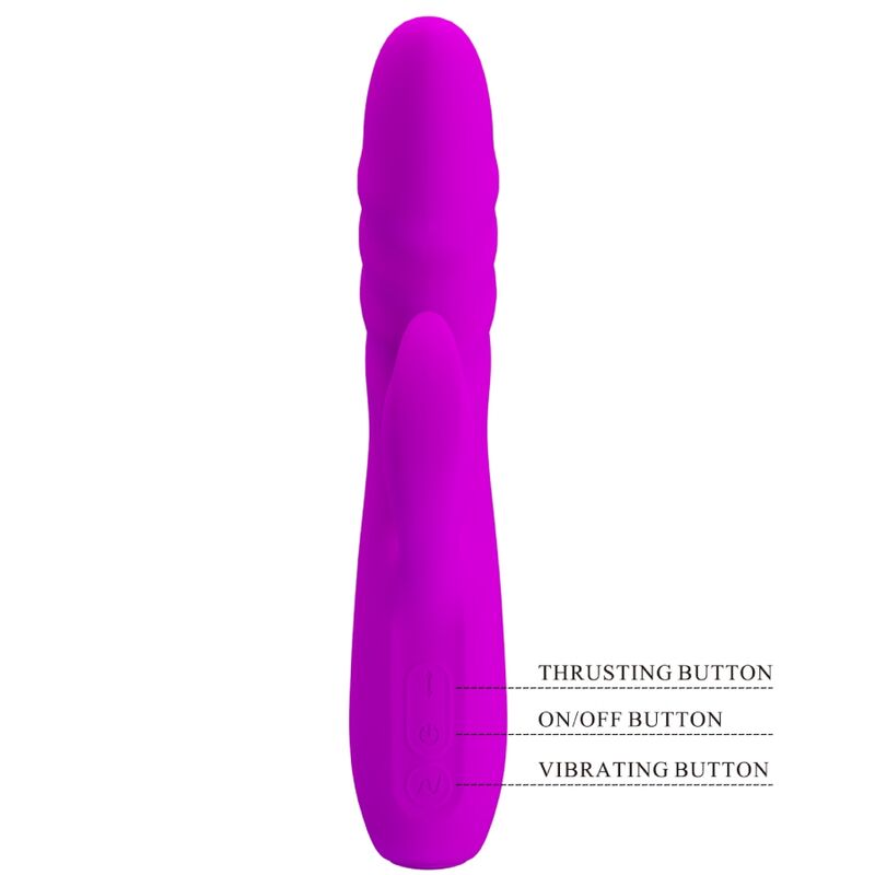 High Tech-Melanie Purple Rabbit Vibratore Ricaricabile-Silicone — PRETTY LOVE · Vibratori (imaginea 4)