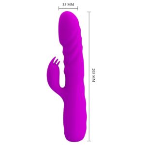 High Tech-Melanie Purple Rabbit Vibratore Ricaricabile-Silicone — PRETTY LOVE · Vibratori (imaginea 6)
