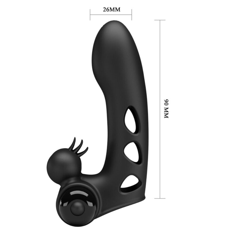Pretty Love-Orlando Guaina Vibratore Dito Silicone, 10 modalità · Anelli & Guaine per pene (immagine 4)