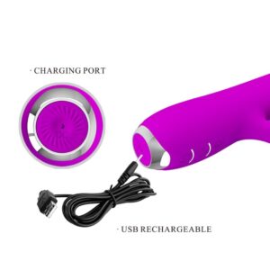 High Tech-Rachel Vibratore Ricaricabile con Tazza di Aspirazione — PRETTY LOVE · Vibratori (imaginea 4)