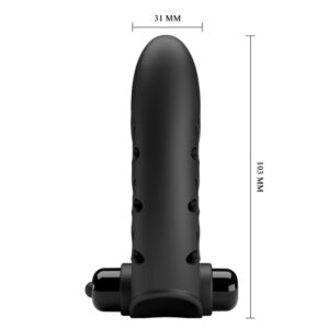 Fun Toys-Vance Black Guaina Vibratore Coniglietto per Dito-Silicone — PRETTY LOVE · Anelli & Guaine per pene (immagine 4)