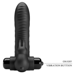 Fun Toys-Vance Black Guaina Vibratore Coniglietto per Dito-Silicone — PRETTY LOVE · Anelli & Guaine per pene (immagine 3)
