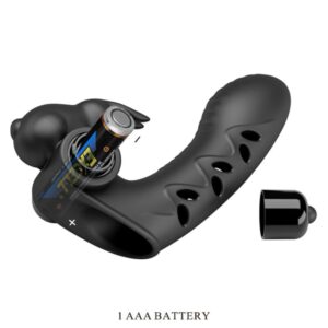 Fun Toys-Vance Black Guaina Vibratore Coniglietto per Dito-Silicone — PRETTY LOVE · Anelli & Guaine per pene (immagine 7)