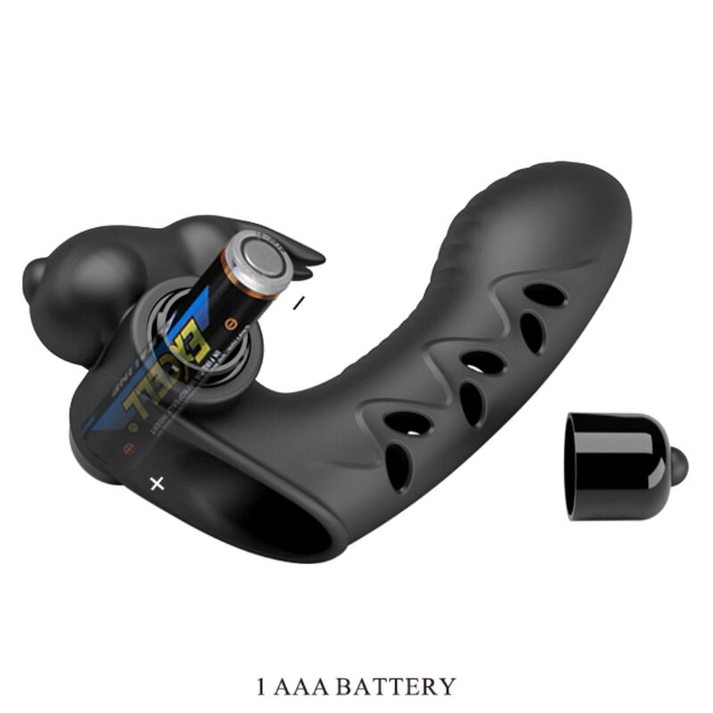 Fun Toys-Vance Black Guaina Vibratore Coniglietto per Dito-Silicone — PRETTY LOVE · Anelli & Guaine per pene (immagine 7)