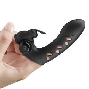 Fun Toys-Vance Black Guaina Vibratore Coniglietto per Dito-Silicone — PRETTY LOVE · Anelli & Guaine per pene (immagine 5)