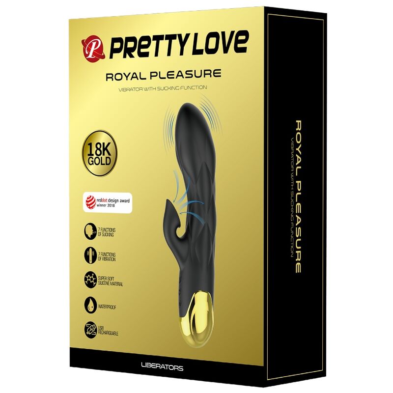 High Tech-Vibratore ricaricabile di lusso placcato oro 18 carati 2 High Tech-Vibratore ricaricabile di lusso placcato oro 18 carati — PRETTY LOVE · Vibratori (imaginea 2)