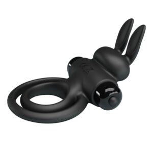 For Him-Vibratore Iii Rabbit Ring per Pene Nero-Silicone, 10 — PRETTY LOVE · Anelli & Guaine per pene (immagine 6)